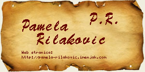 Pamela Rilaković vizit kartica